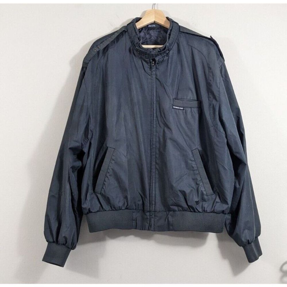 1980s Black Members Only Bomber Jacket - Vintage Size XL